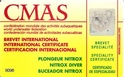 Carte de certification CMAS Plongeur Nitrox, une spécialité pour des plongées enrichies en oxygène.